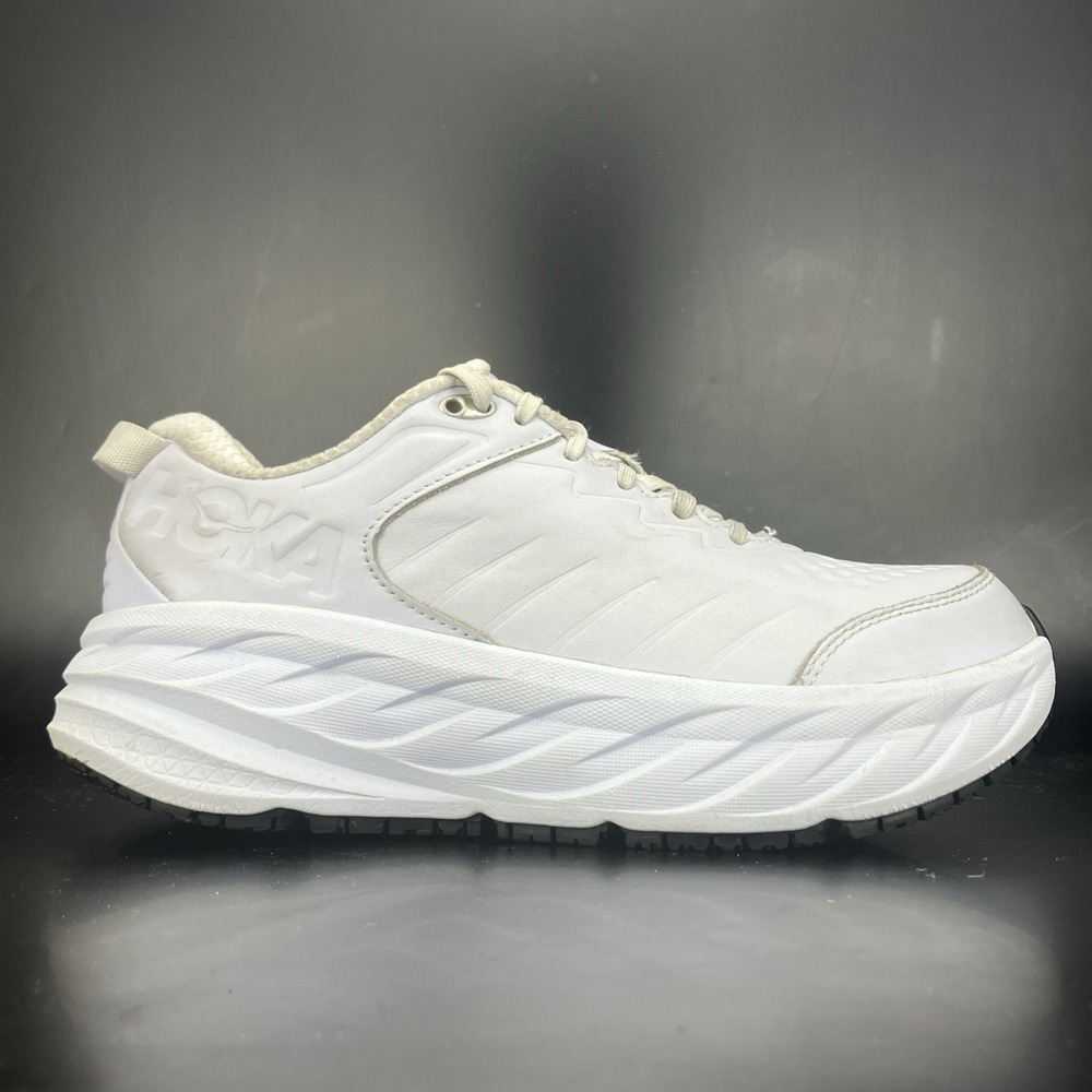 Hoka One One Bondi SR Wide - Women's Size 7D 'Triple White' (1129351 WHT)